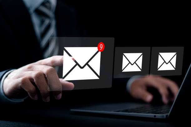 istock Businessman touch email symbol for receive new message. business email communication and digital marketing, newsletter, message, sms, electronic communication technology, new email notification. 2015537189