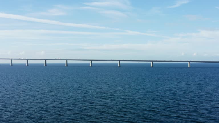 Great Belt Bridge And The Tranquil Blue Waters