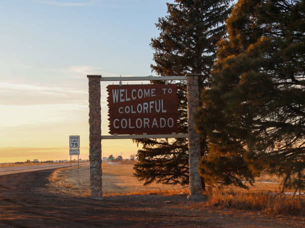 istock Colorado road sign with speed limit 2015578703