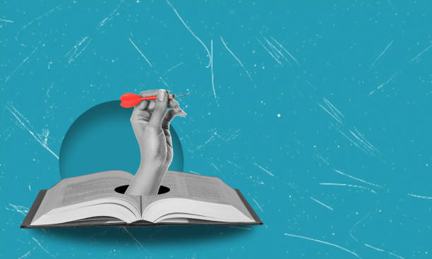 istock Art collage, dart from book and with space for text. 2015618414
