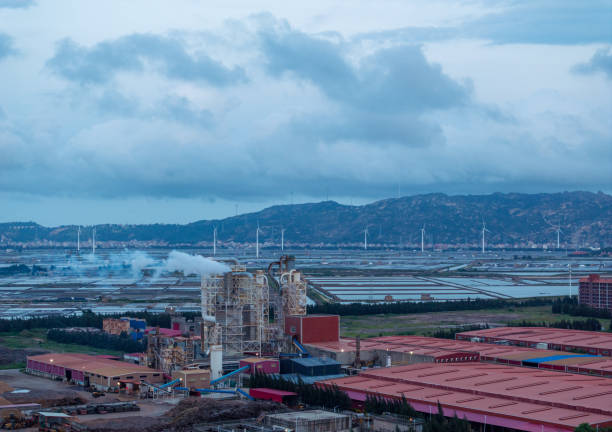 istock Industrial chimneys that emit exhaust gases 2015622070
