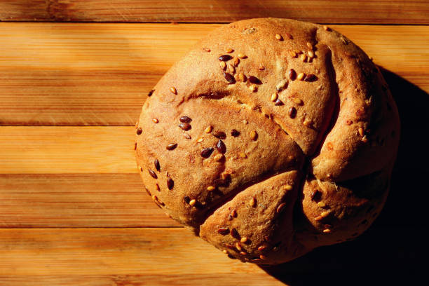 istock Bun on wooden table 2015623115