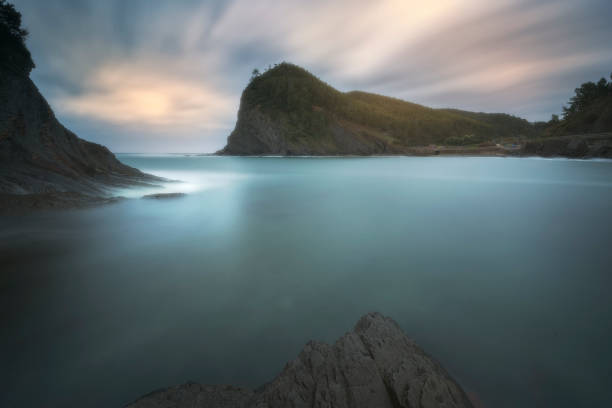 Armintza beach Sunrise on Armintza beach, Bizkaia sopelana stock pictures, royalty-free photos & images