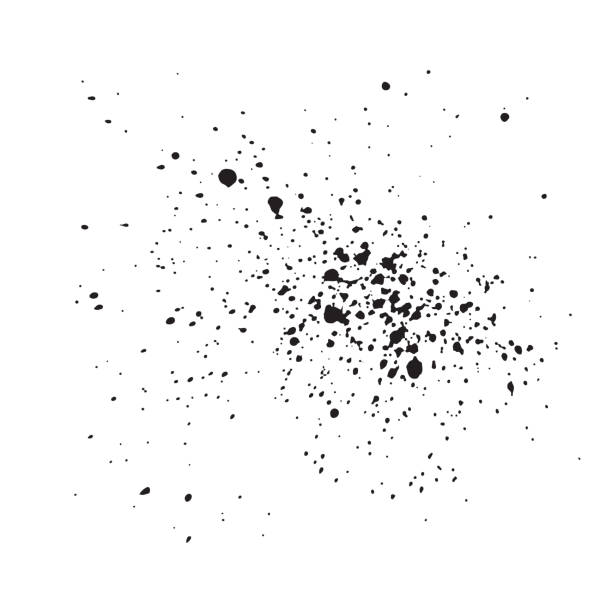 istock Ink splashes background. Hand drawn grunge ink brush splah, blots. 2015749597