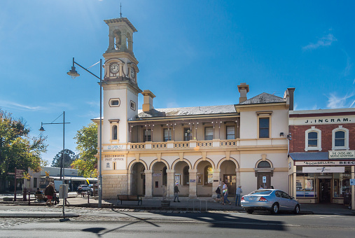 Beechworth, Australia, April 2018, Historic post office building  in Beechworth, Victoria, Australia