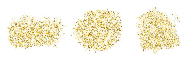 Vector illustration of Glitter gold background sparkle dust vector confetti explosion. Golden glitter dust pattern
