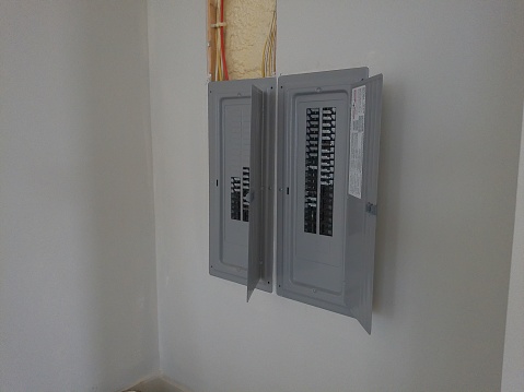 Electrical work in a new home.
