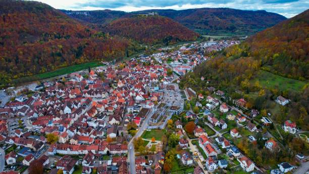 istock Aerial view around the old town Bad Urach 2015905165