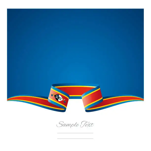 Vector illustration of Abstract background Swaziland flag ribbon vector