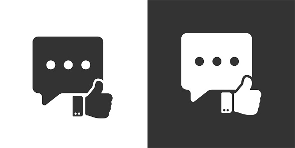 Positive feedback icon. Solid icon that can be applied anywhere, simple, pixel perfect and modern style