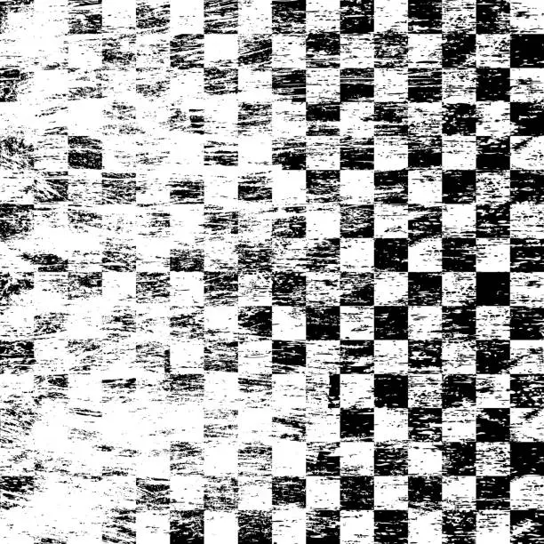 Vector illustration of Big checkered flag grunge wallpaper