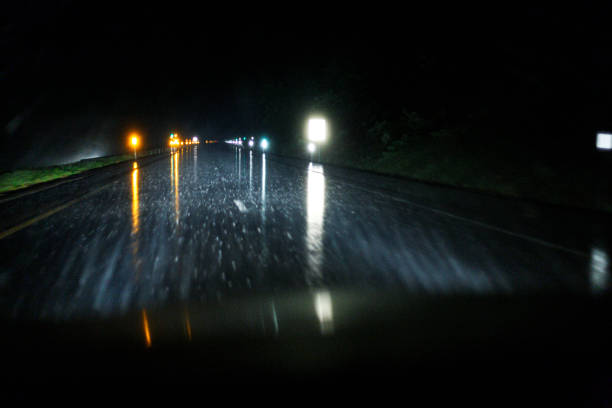 istock Dark Dreamlike Night Expressway Motion Blur Torrential Rain 2016248788