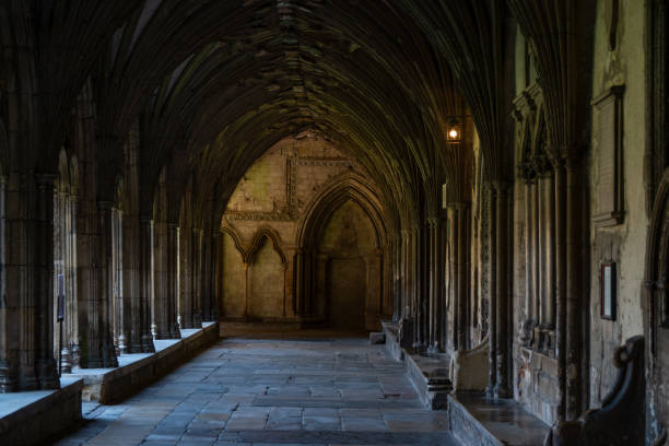 istock View of an empty cloister in Canterbury Cathedral under pointed Gothic arches 2016258627