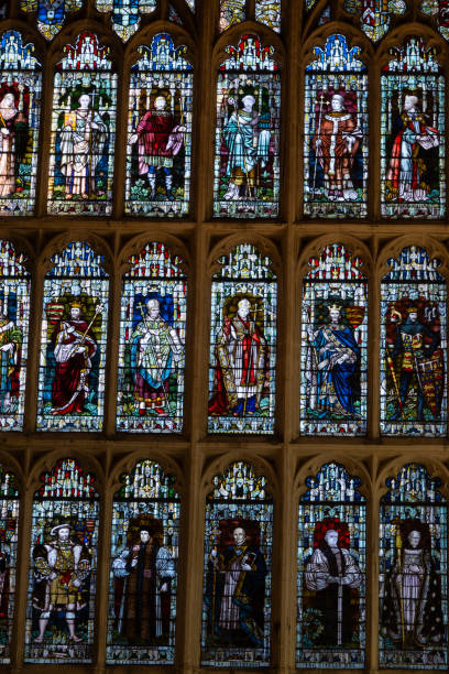 istock CLOSE UP: Historical figures beautifully depicted on the stained glass window 2016259151