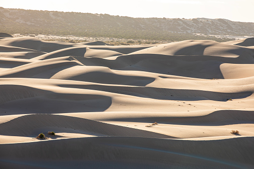 Computer generated 3D illustration with a spherical 360 degrees seamless panorama of a sand desert