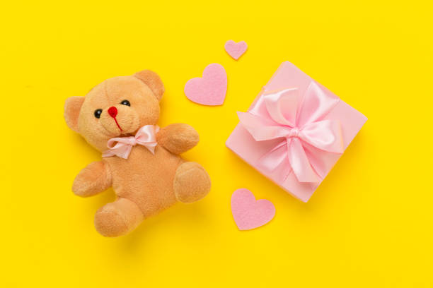 istock Valentines day composition with gifts on color background, top view. 2016267002