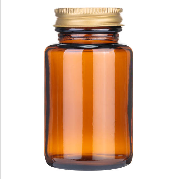 istock Amber Glass Bottle on White Background 2016309919