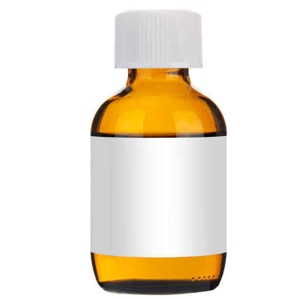 istock Amber Glass Medicine Bottle with White Cap 2016311490