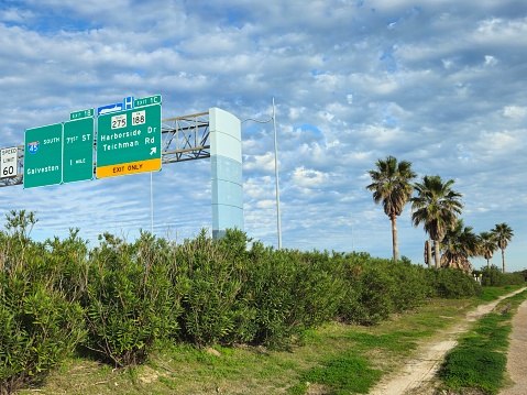 Highway Into Beautiful Galveston Island