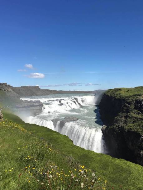 gullfoss - gullfoss falls fotografías e imágenes de stock