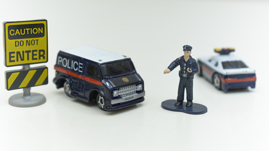 Miniature police caution site