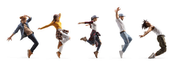 istock Group of young people dancing one behind other 2016488678