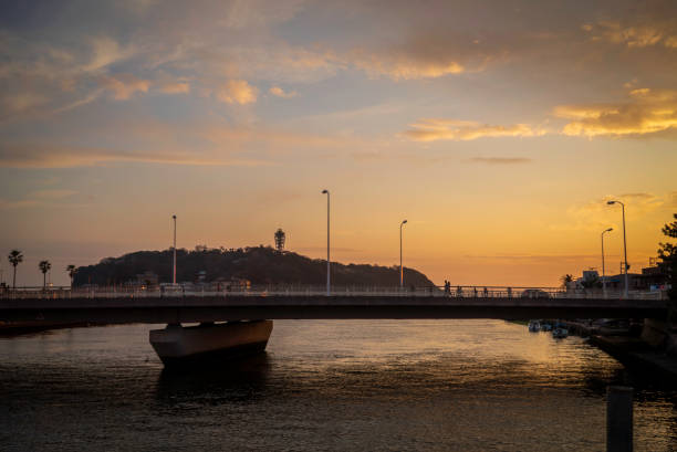 Sunset on the Kugenuma coast