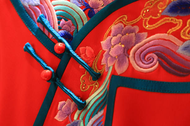 istock Close up of Chinese clothing button loop 2016636742