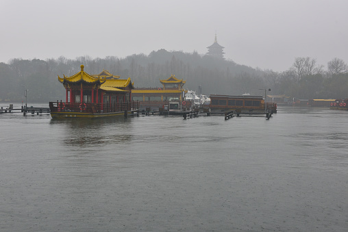the West Lake has gained a worldwide reputation for its picturesque lakes and hills as well as a myriad of places of interest in Zhejiang province, China.