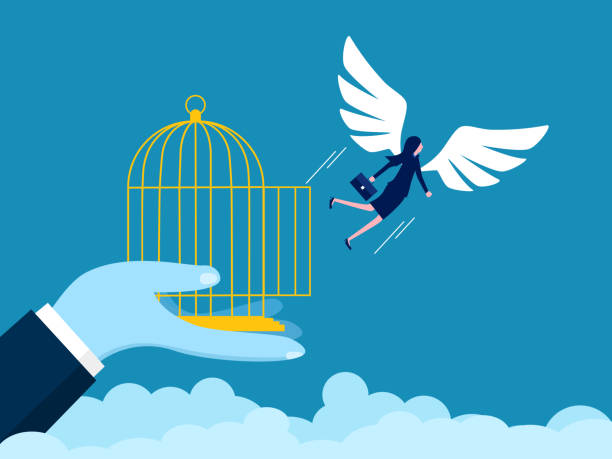 istock Free business people to be free in their work. vector 2016790289