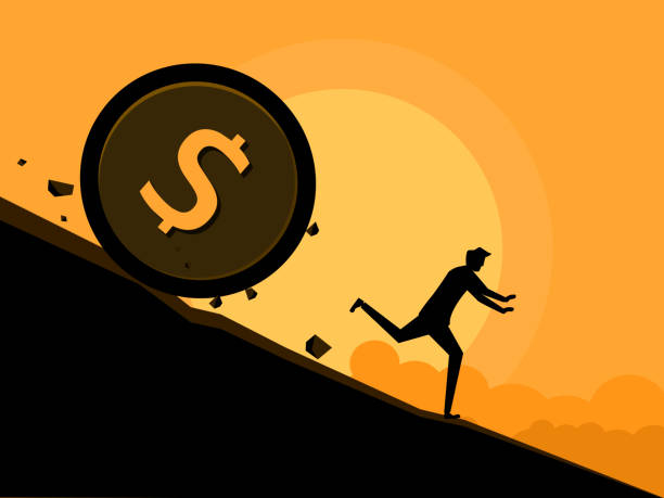istock Running away from the financial crisis. business concept 2016793379