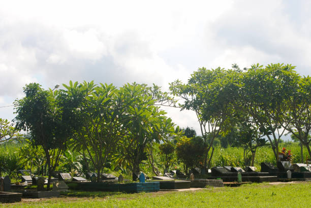 Central american colorful graveyard, cementery at El Salvador
