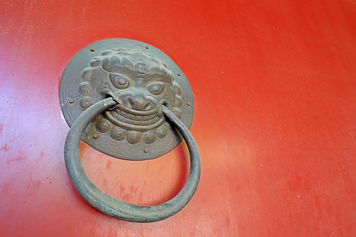 The doorknob on the vermilion gate, Beijing