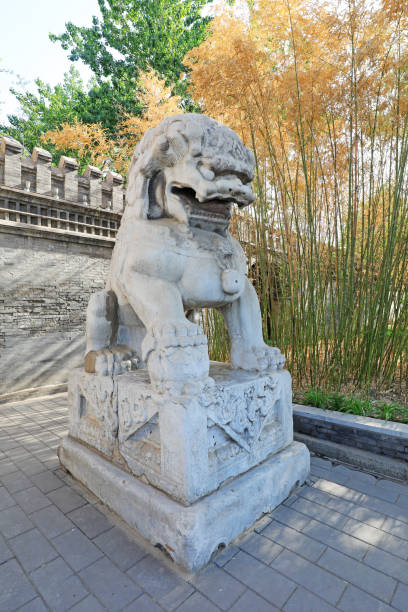 istock The ancient stone lion is in a park, Beijing 2016880044
