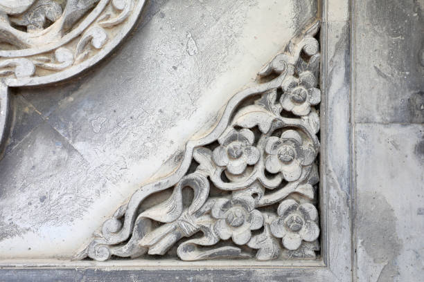 Gray brick carving architectural landscape, Beijing