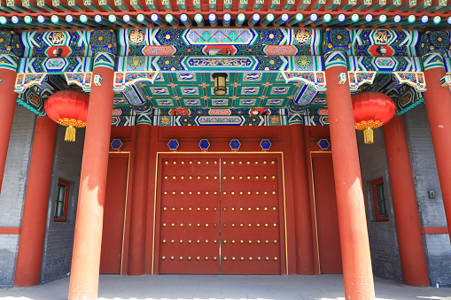 Red Gate of Chinese traditional architectural style, Beijing