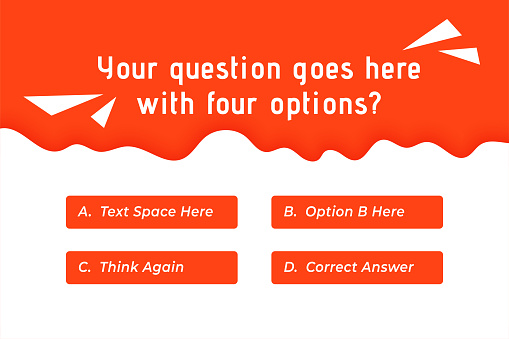 Multiple Option Games Multiple Option Choice Template For Trivia Game And Test Exam Stock ...