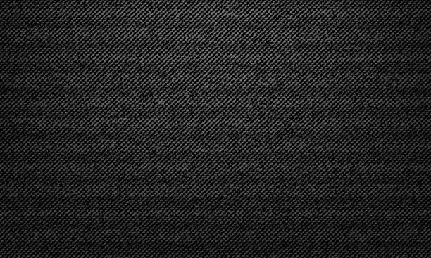 Vector illustration of Black jeans denim texture background pattern