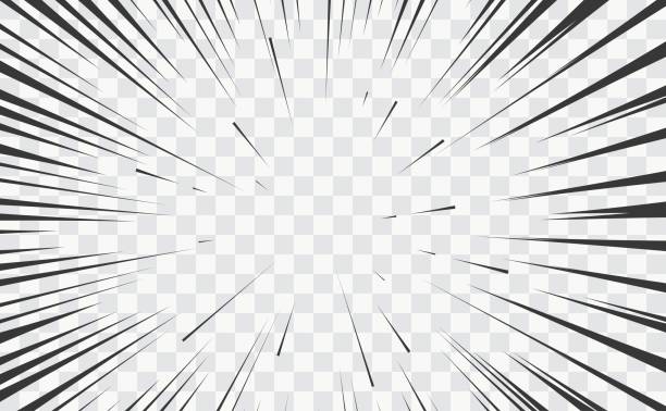 ilustraciones, imágenes clip art, dibujos animados e iconos de stock de fondo transparente del manga cómico, acción de velocidad - efecto zoom