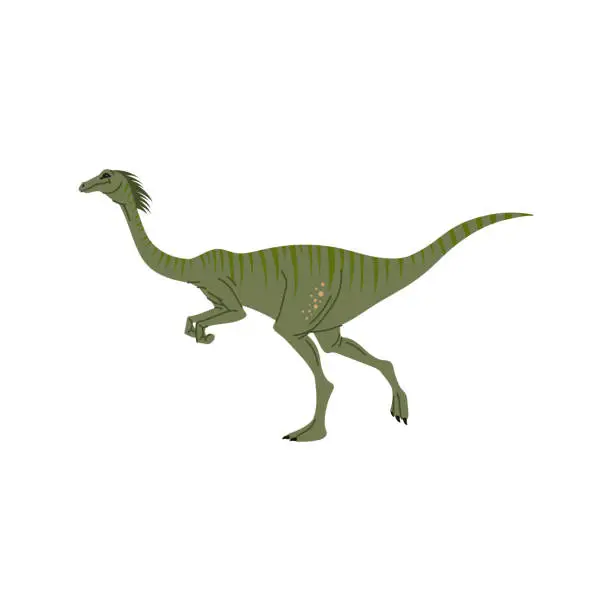 Vector illustration of Troodon dino cute character Tyrannosaurus dinosaur