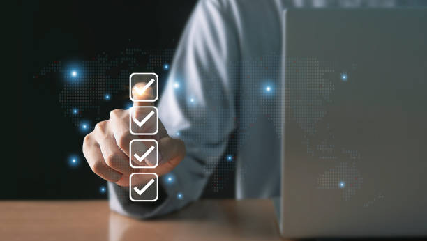 istock Businessman uses correct marking pen, markers for document quality control checklist and business approval project. 2017109042