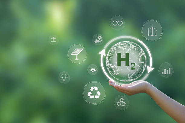istock H2 Future climate-friendly energy solutions green industry and alternative energy To achieve net zero greenhouse gas emissions, clean hydrogen energy concept. 2017109559