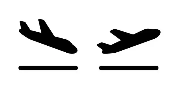Vector illustration of Vector Arrival and Departure Symbols