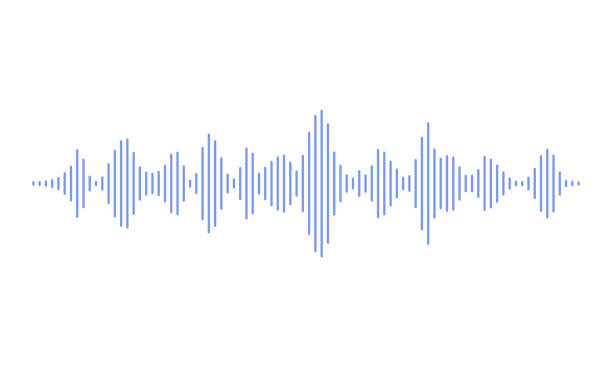 Sound wave of audio graphic equalizer, line bars with amplitude Sound wave of audio graphic equalizer, line bars with amplitude vector illustration music stock illustrations