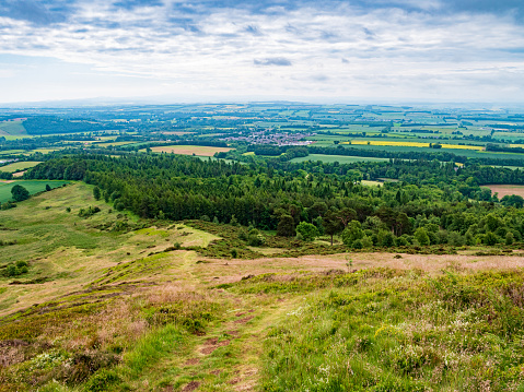 A view across the Scottish Borders from the Eildon Hills