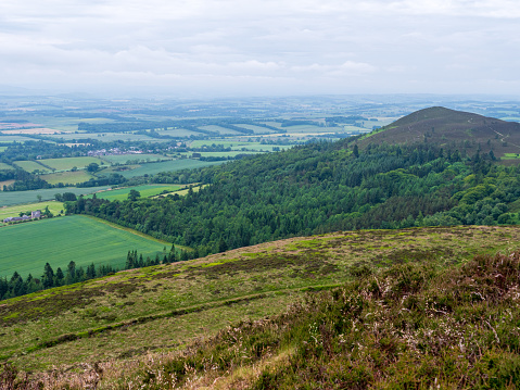A view across the Scottish Borders from the Eildon Hills