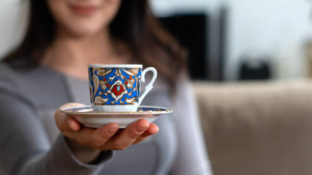 istock young woman drinking Turkish coffee 2017159365