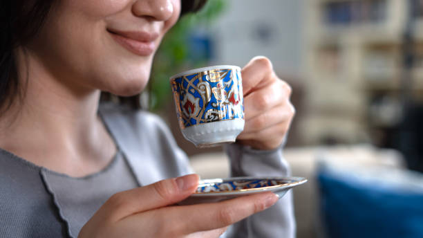 istock young woman drinking Turkish coffee 2017160388