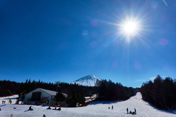istock Scenic scene of sunny ski resport 2017183174