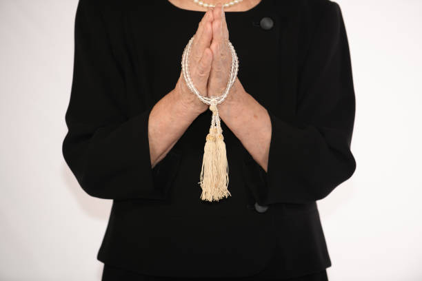 istock Elderly woman in mourning clothes 2017217646